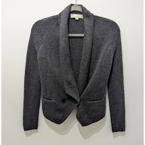LOFT Sweaters Ann Taylor Loft Wool Boend Knit Double Breasted